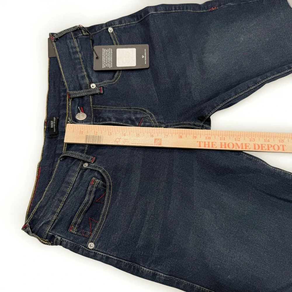 True Religion Ricky Relaxed Straight Denim Shorts Dark Scorched Wash Mens 30 NWT